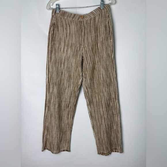 Free People Marta Yarn Striped Dyed Trouser Pants Fringe Hem - Picture 3 of 7